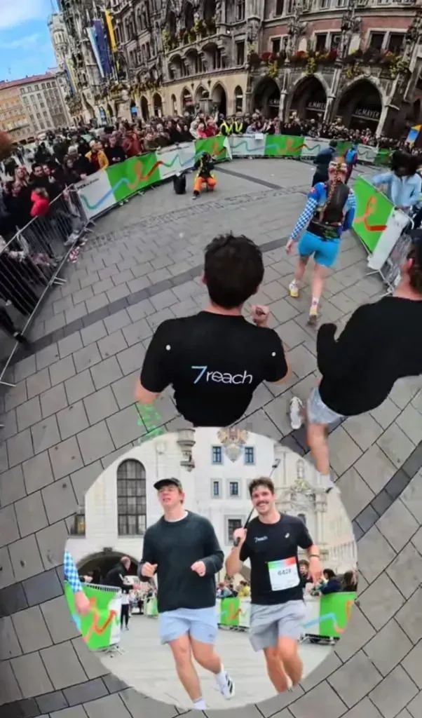 Lauf durch München am Neues Rathaus
