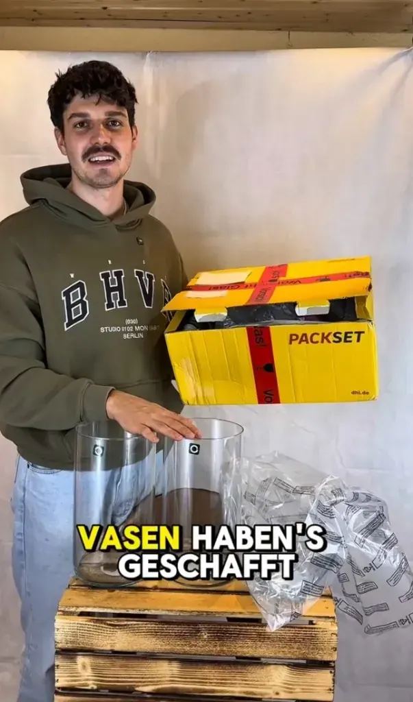 Zwei Vasen unbeschädigt angekommen