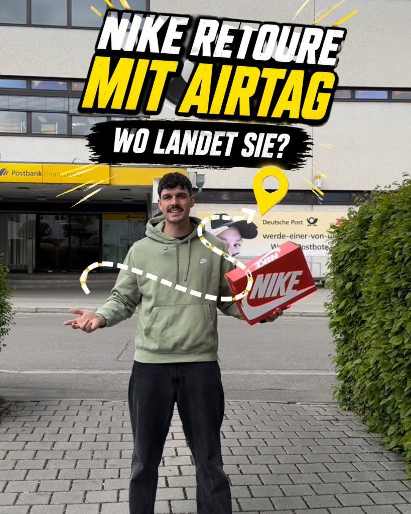 Nike Retoure mit AirTag – wo landet sie?